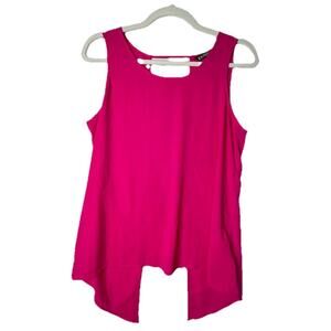 Express Bright Hot Pink Ladder Cutout Back Sleeveless Tank Blouse Size S